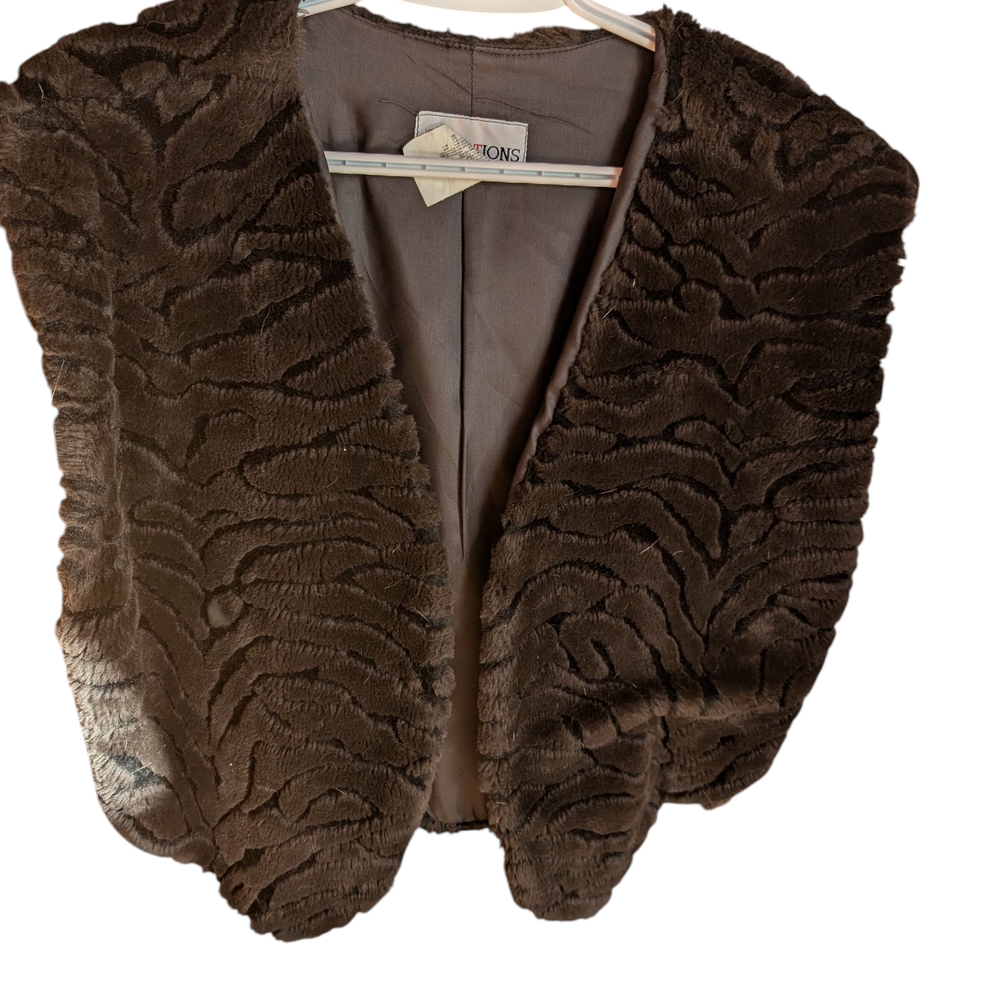 Brown Faux Fur Vest